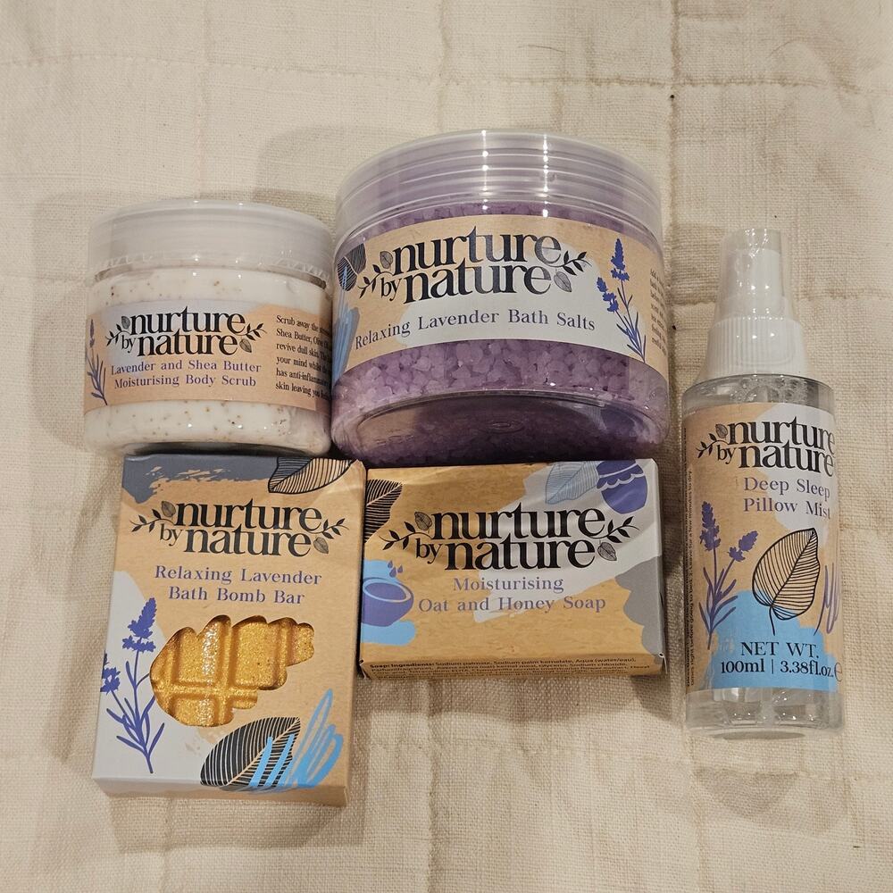 Nurture By Nature Botanicals Relaxation Gift‎ Set Relax Calm Spa Kit Body Care